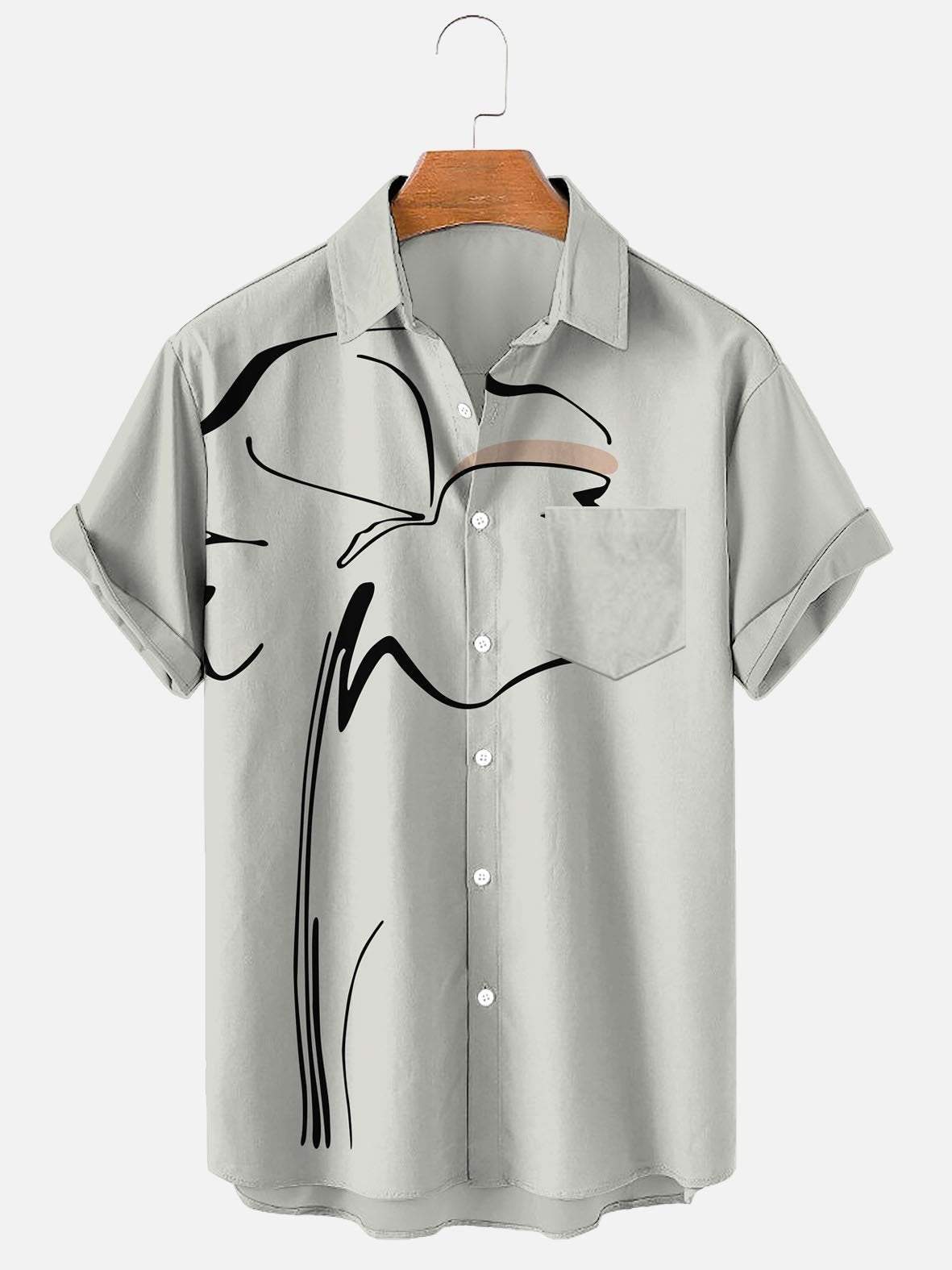 Men’S Abstract Art Casual Shirt