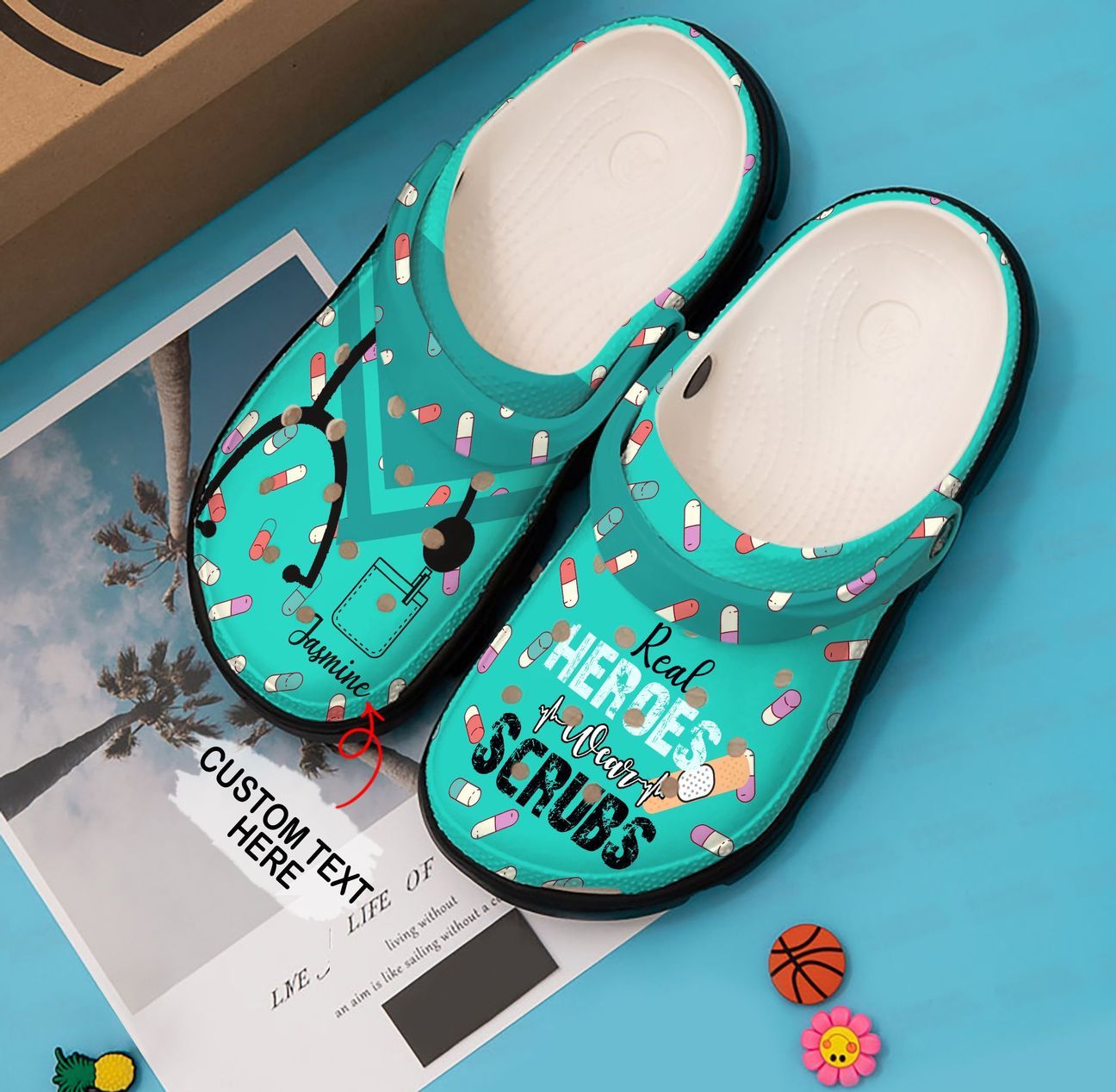 Nurse Personalized Clog, Custom Name, Text, Color, Number Fashion Style For Women, Men, Kid, Print 3D Real Heroes