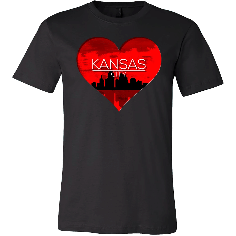 I Love Kansas City Kc Skyline Heart State U.S.A T-Shirt