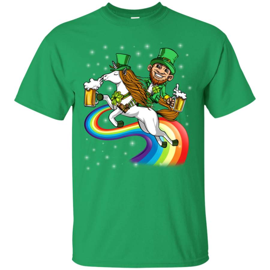 Leprechaun Unicorn Gold Rainbow St Patricks Day Shirt HT01