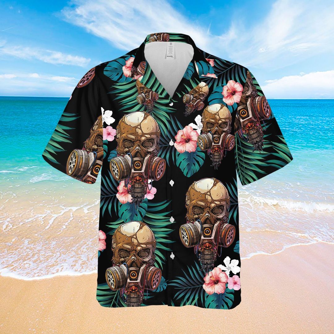 Skull Black High Quality Hawaii Shirt Ha80391