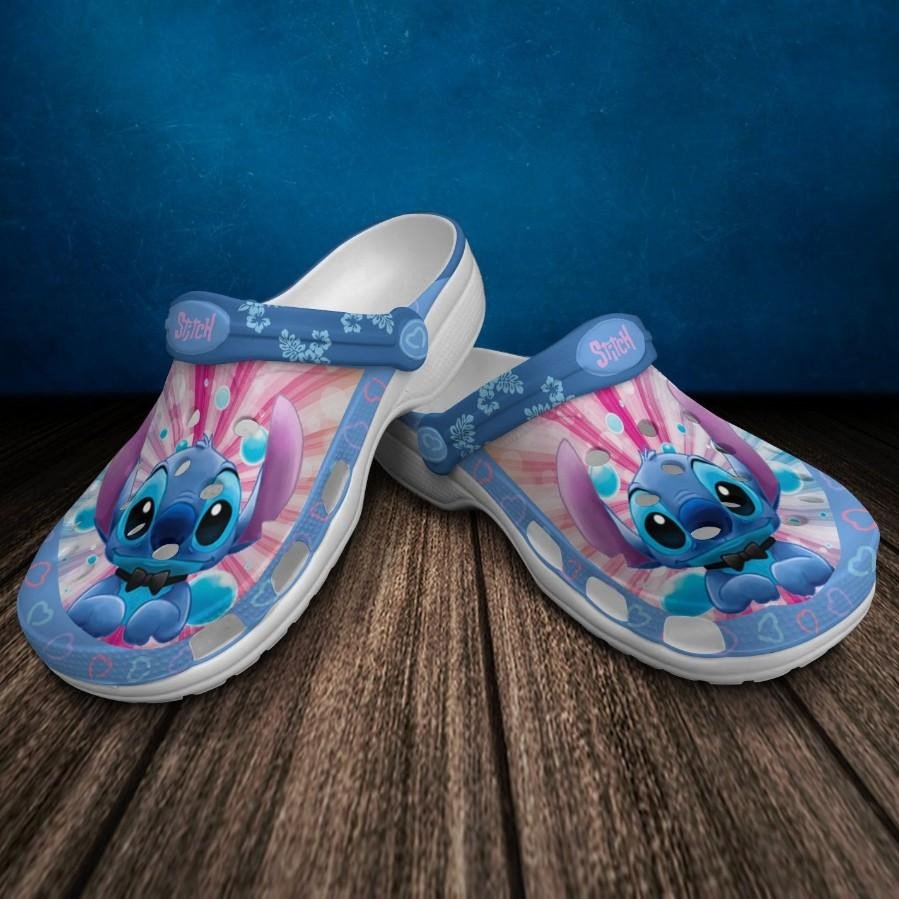 Stitch Funny Gift For Fan Classic Water Rubber Crocs Crocband Clogs, Comfy Footwear