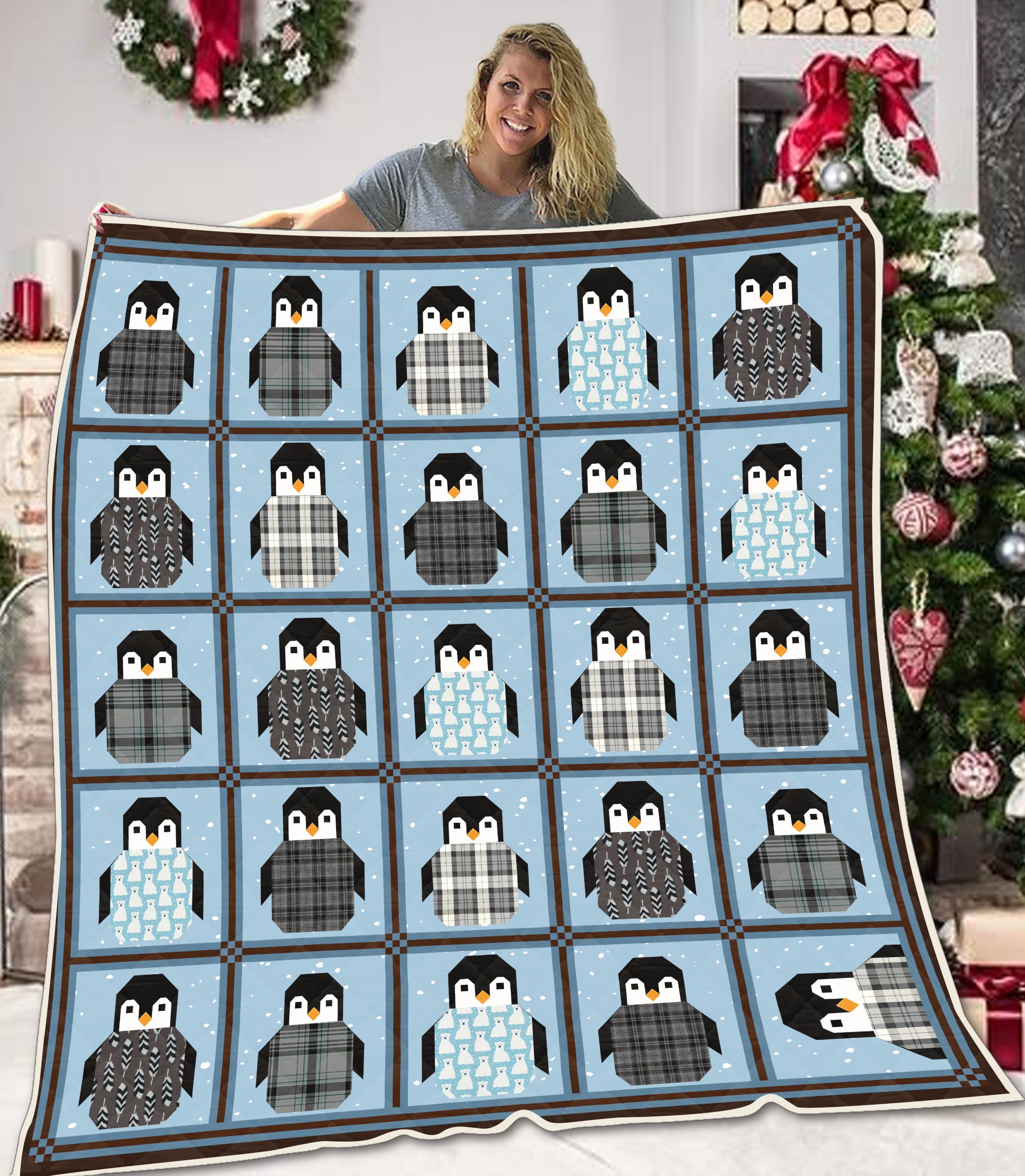 Viticstore™ Animal Penguin Soft Cotton All Size Quilt, best gift for family