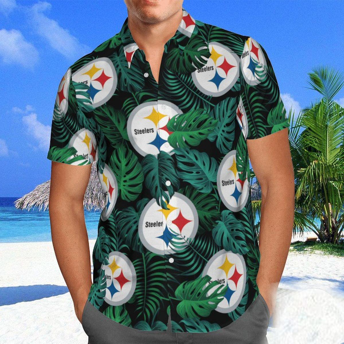 Beach Shirt Nfl Pittsburgh Steelers Tropical Hawaiian Shirt