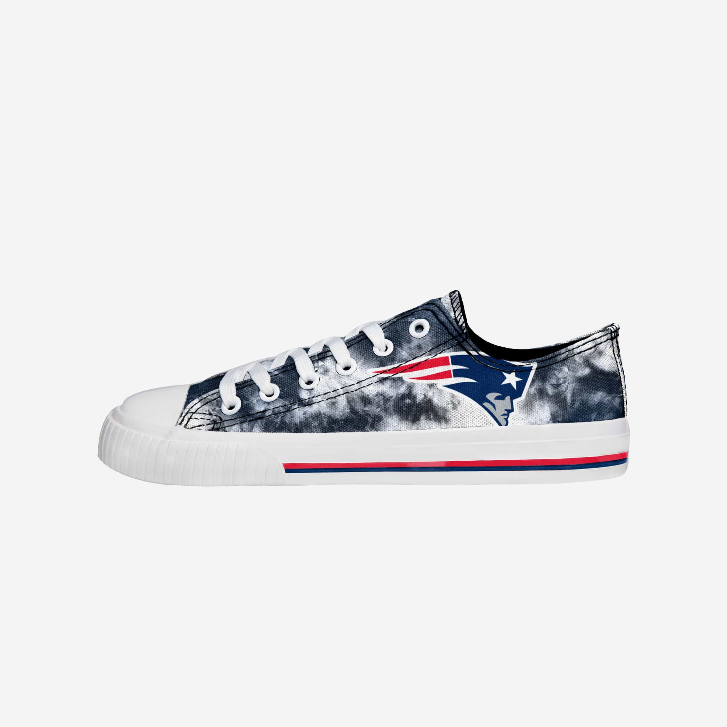 New England Patriots Womens Low Top Tie Dye Canvas Shoe