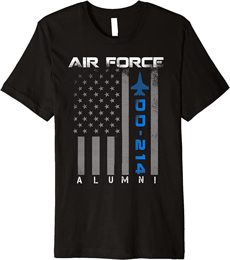 Air Force Alumni DD-214 Vintage American Flag Premium T-Shirt