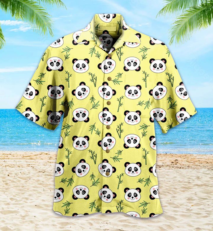 Panda Pattern 3D Hawaiian Shirt