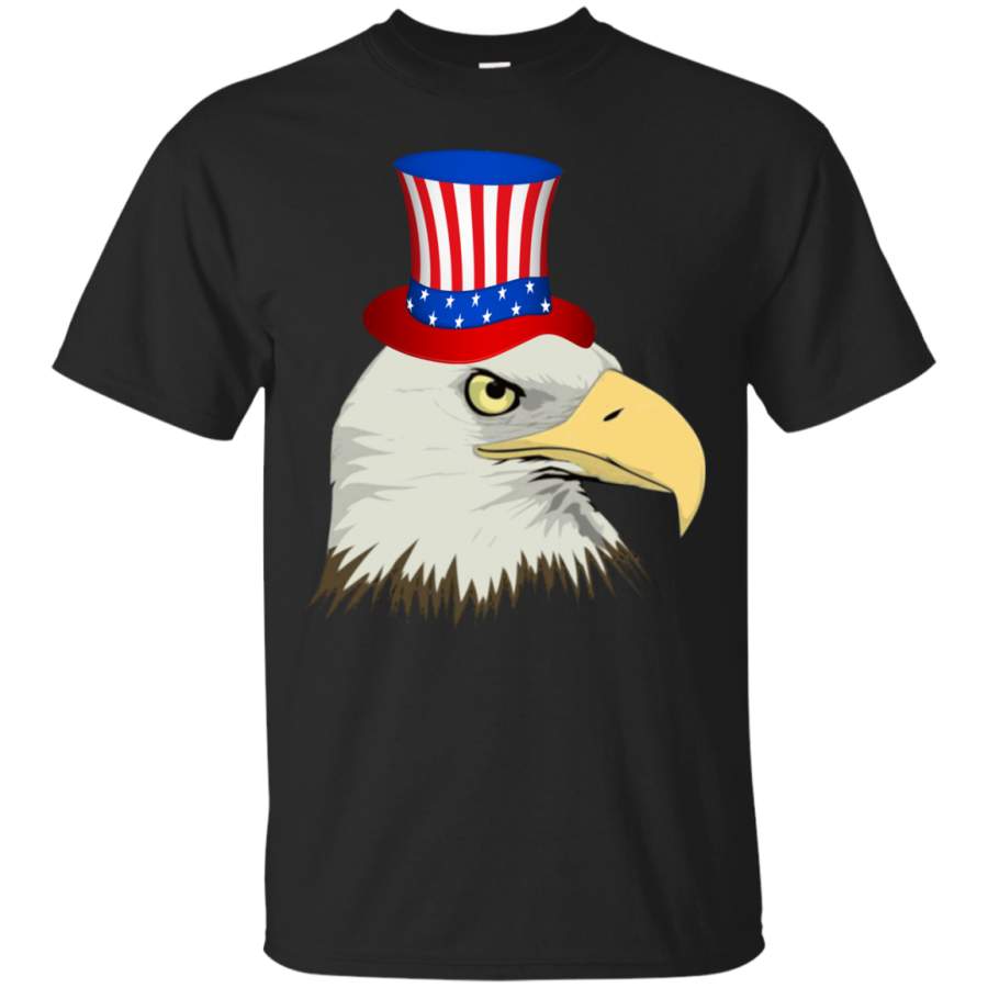 AGR Perfect Eagle American Flag Hat Uncle Sam t shirt 4th of July Cotton t shirt