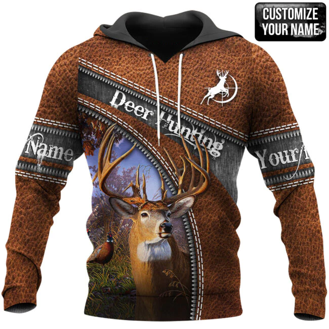 Customized With Name 3D Full Print Deer Hunting On Hoodie, Deer Hunting Hoodie, Hunting Lover Gift