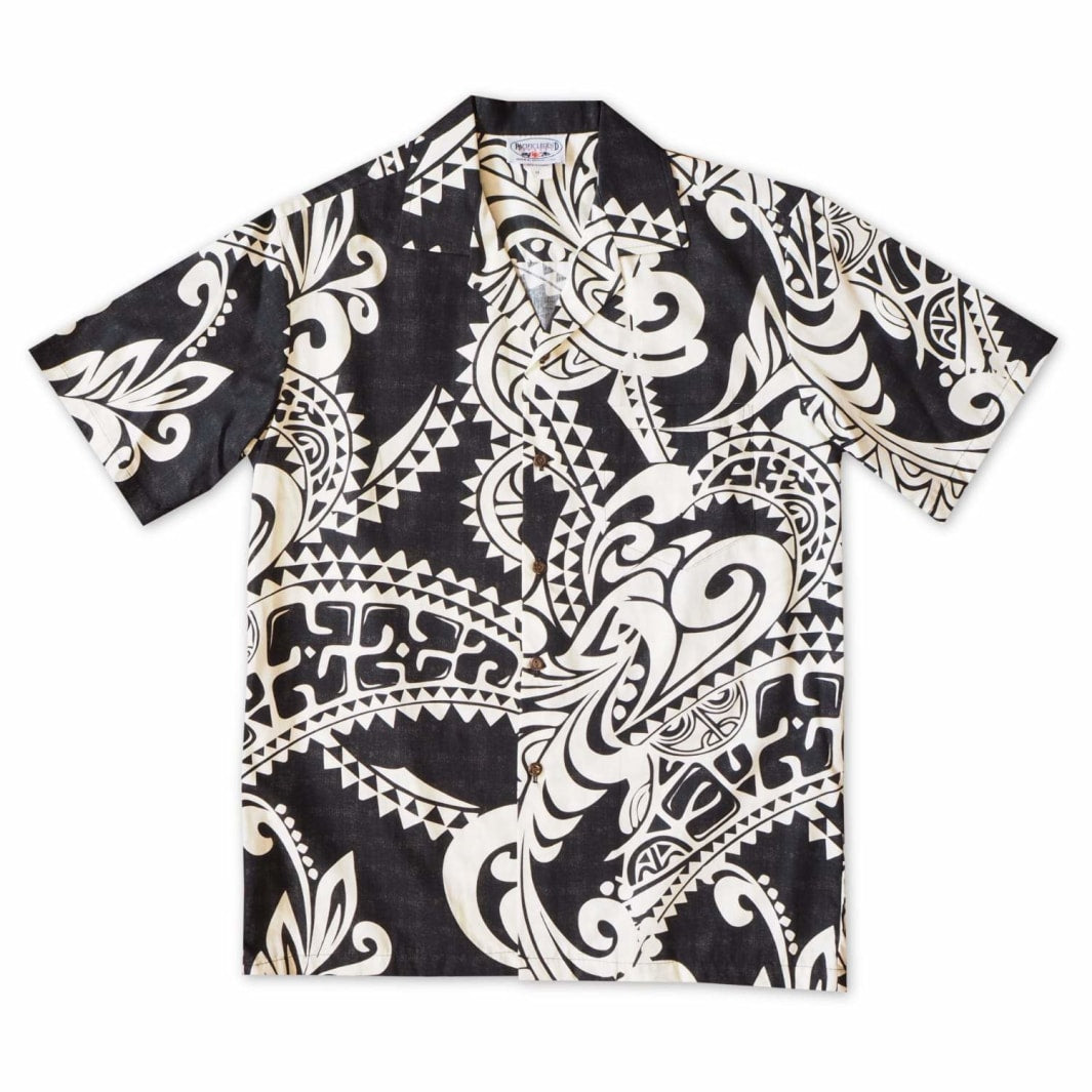 Olukai Black Hawaii Cotton Shirt Ha21959