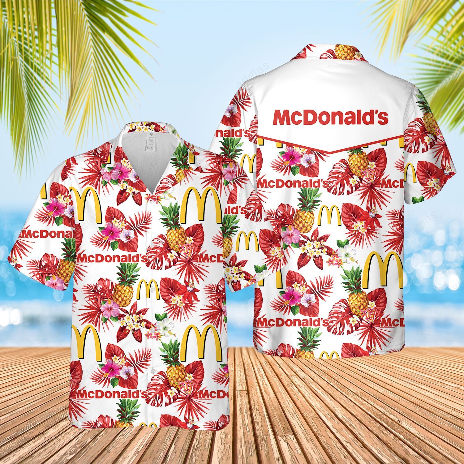 Mc Fast Food Lovers Hawaii Summer Beach Outfit Ha103899