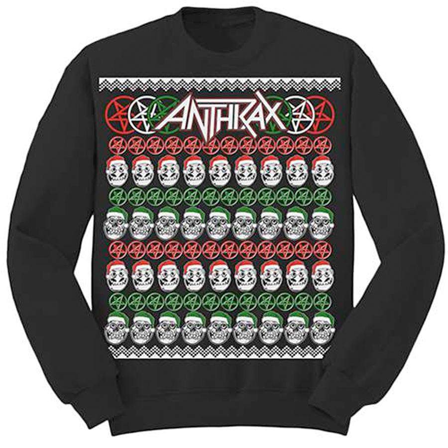 Anthrax – Skulls Christmas -Ugly Christmas Sweater Style Sweatshirt