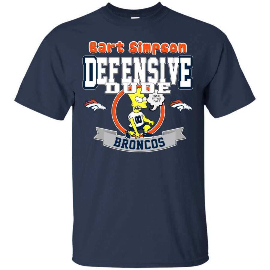 Bart Simpson Defensive Dude Denver Broncos T Shirts