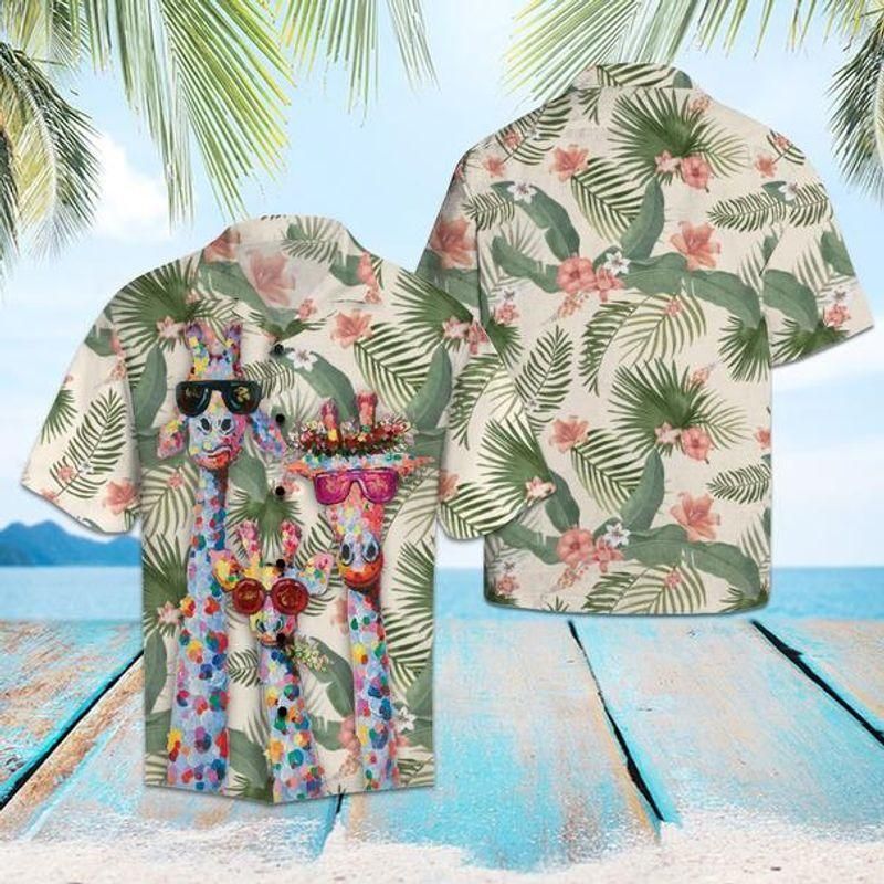 Giraffe Aloha Hawaii Shirt Colorful Short Sleeve Summer Beach Casual For Men And Women Ha103866