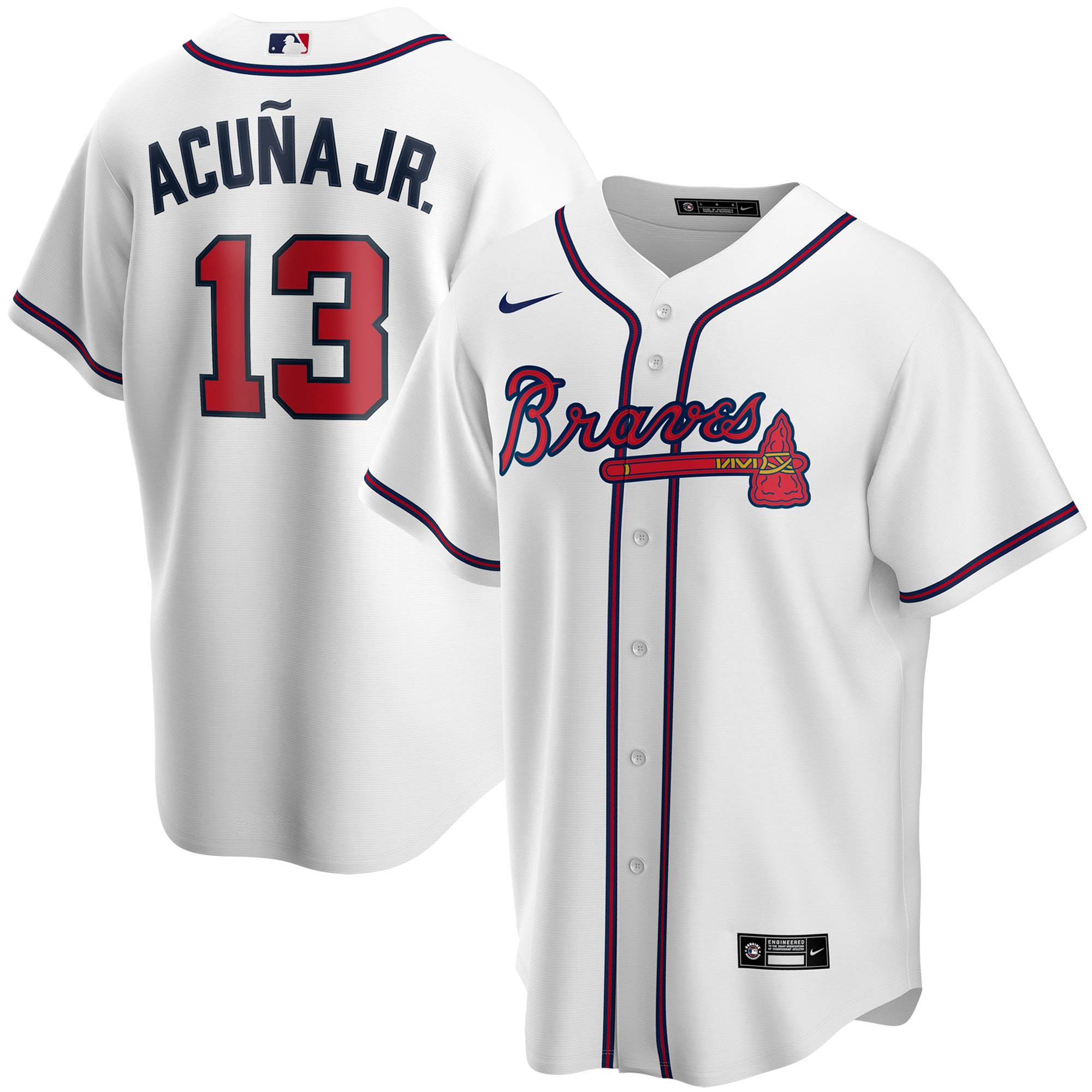 Ronald Acuña Jr. Atlanta Braves Youth Alternate Replica Player Jersey – White