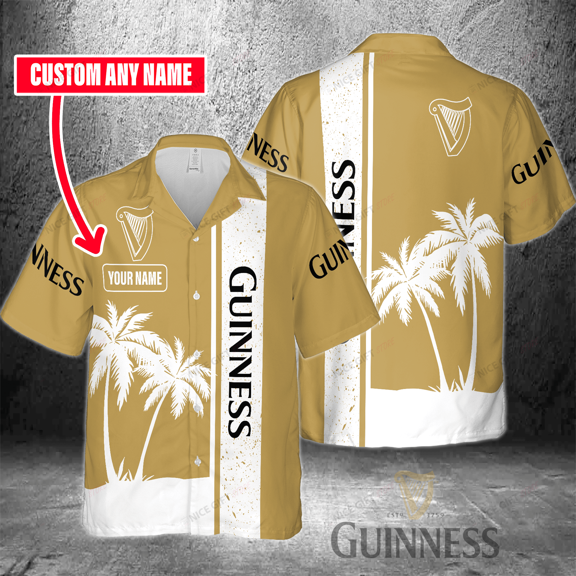 Guinness Custom Name Hawaiian Shirt 3Hs-Q1M5