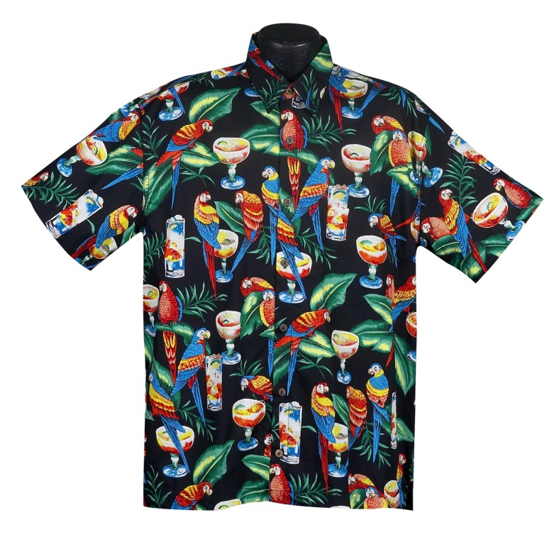 Colorful Parrot In Tropical Leaf Print Hawaiian Shirt Ha30125