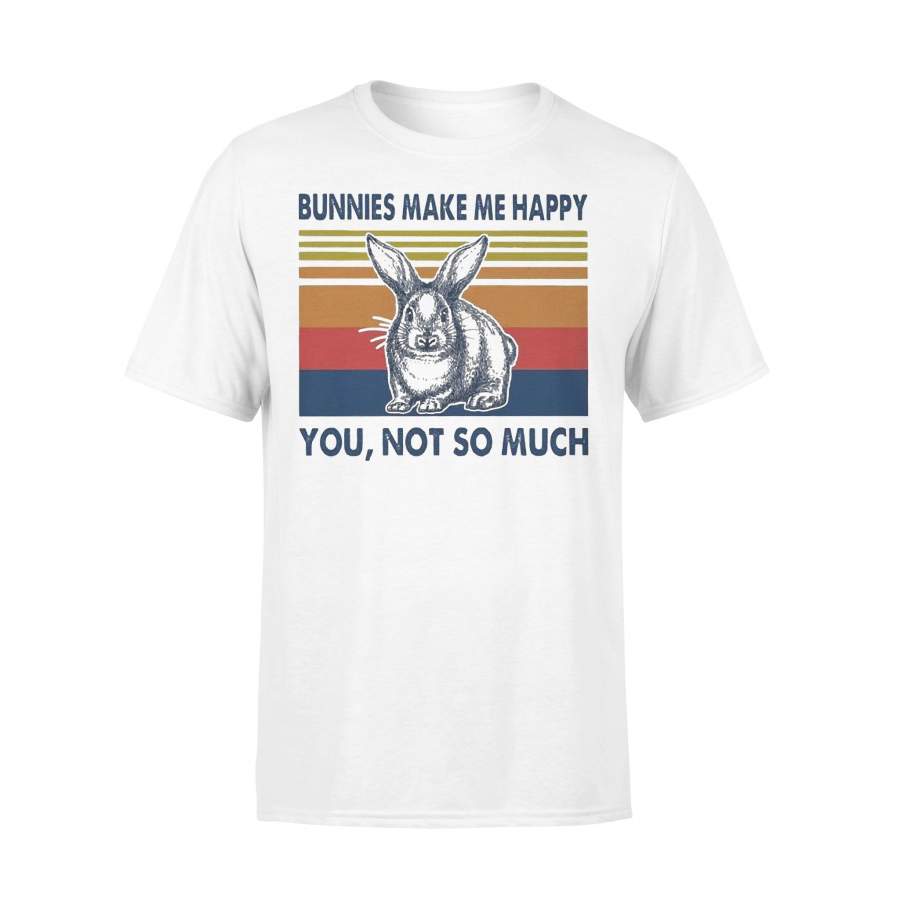 Bunnies Make Me Happy You Not Much Vintage T-shirt