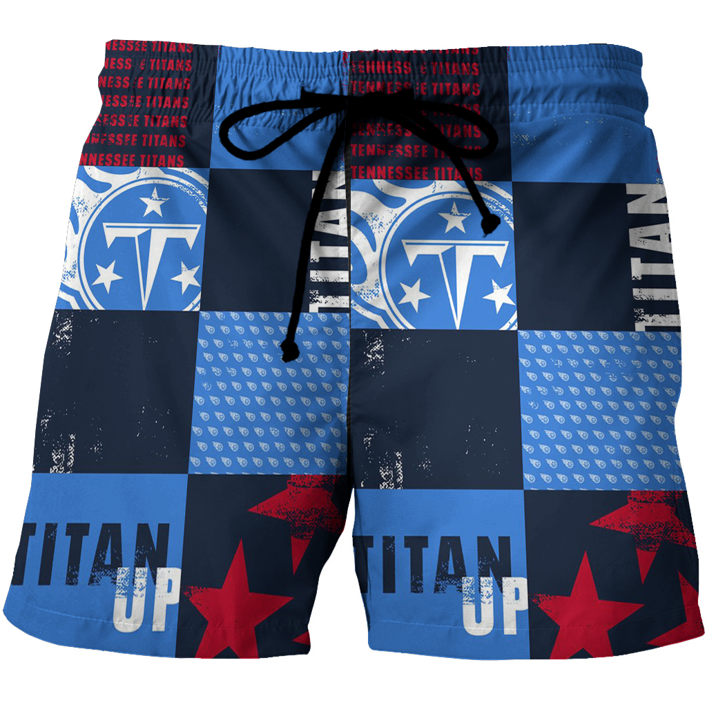 Tennessee Titans Blue1 3D All Over Print Summer Beach Hawaiian Short