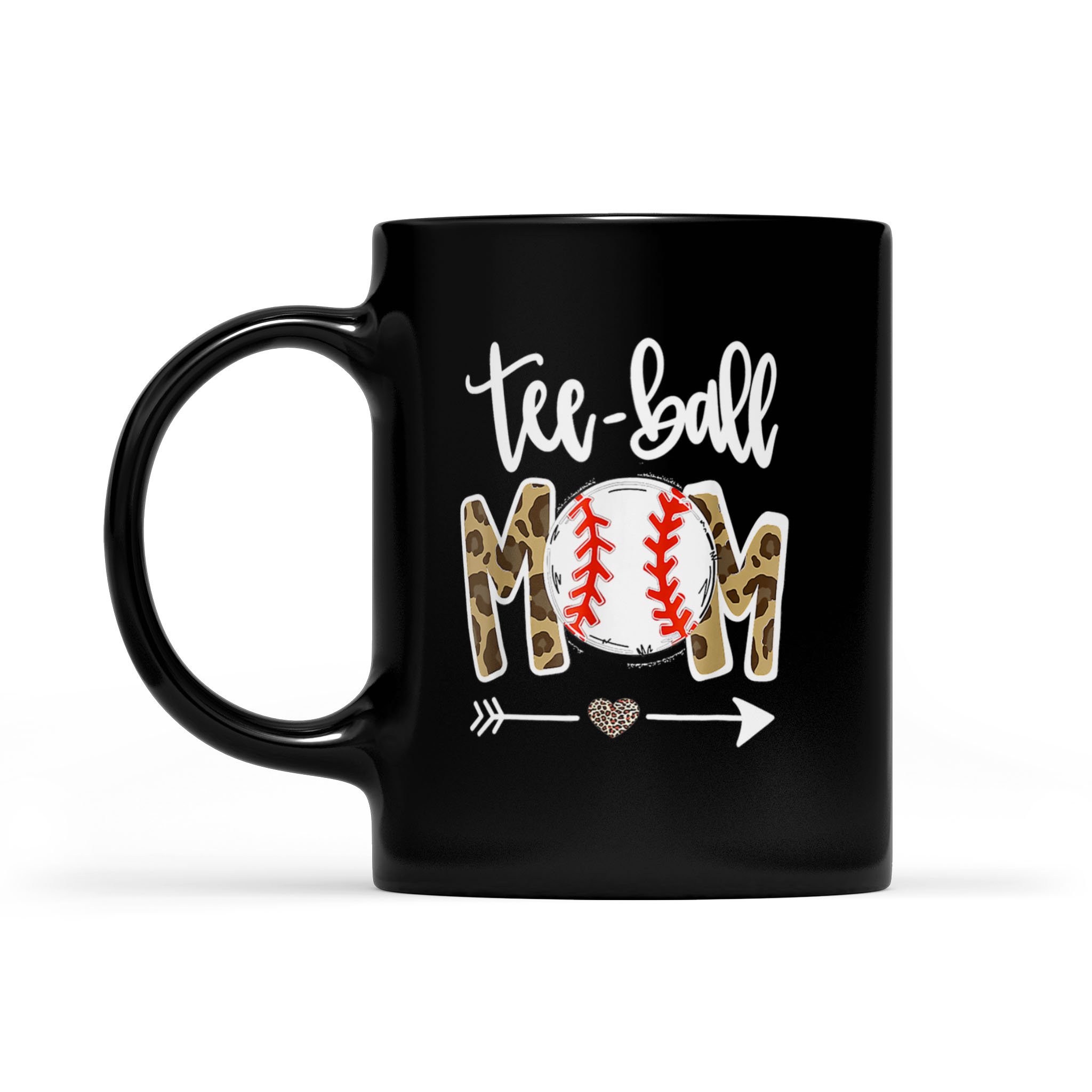 Teeball Mom Leopard Funny Teeball Mom Mother’s Day 2021 Mug – Black Mug