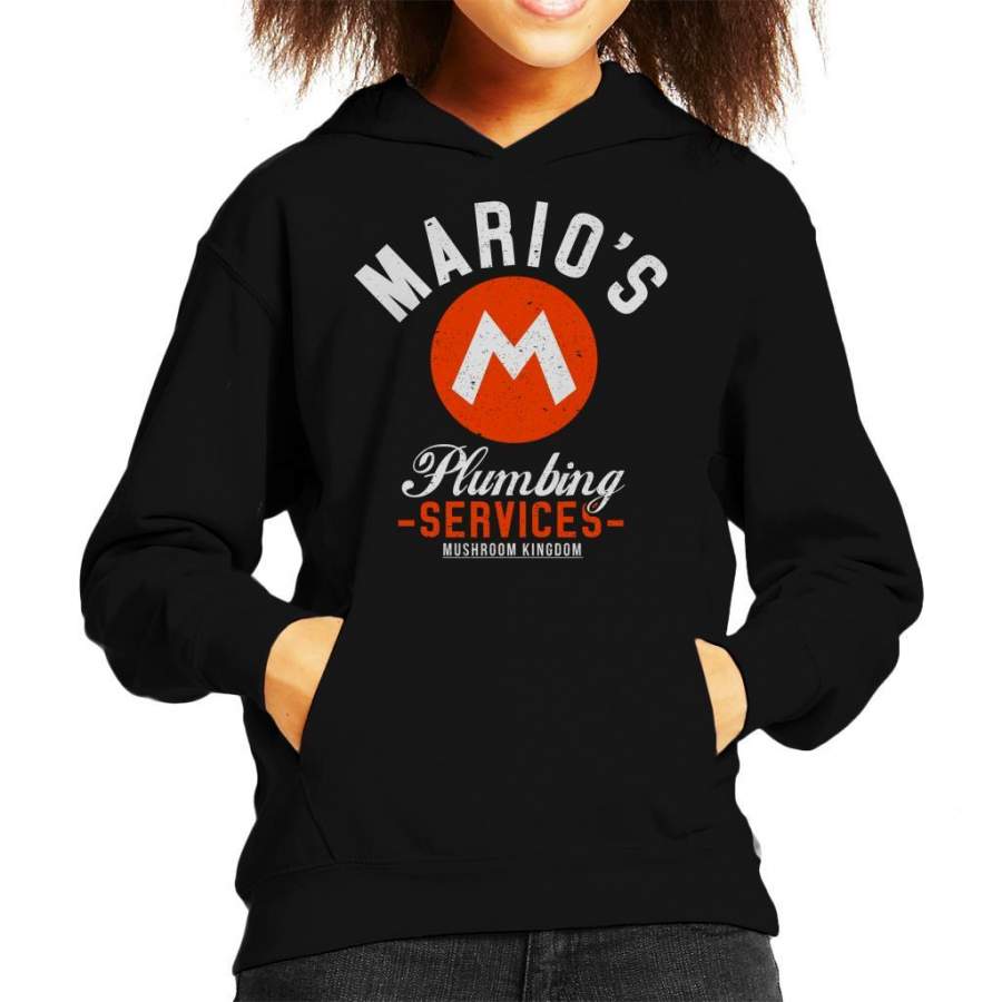 Academies Marios Plumbing Services Kid’s Hooded Sweatshirt