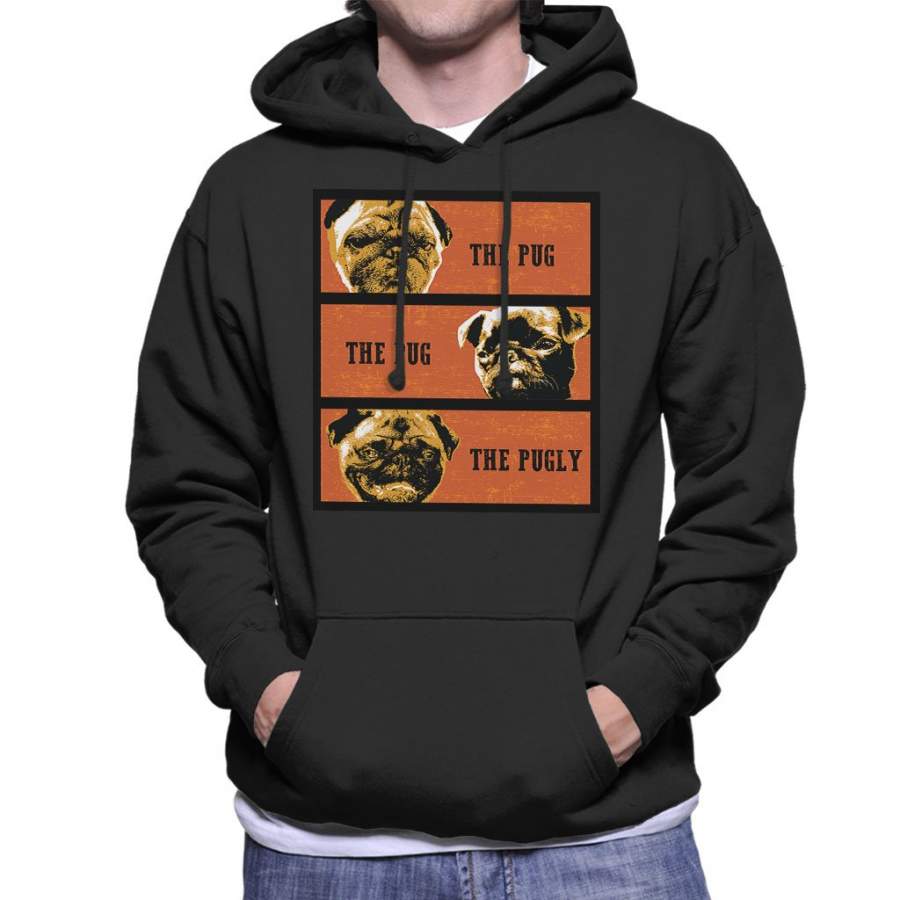 The Good The Bad And The Ugly Pug Parody Men’s Hooded Sweatshirt
