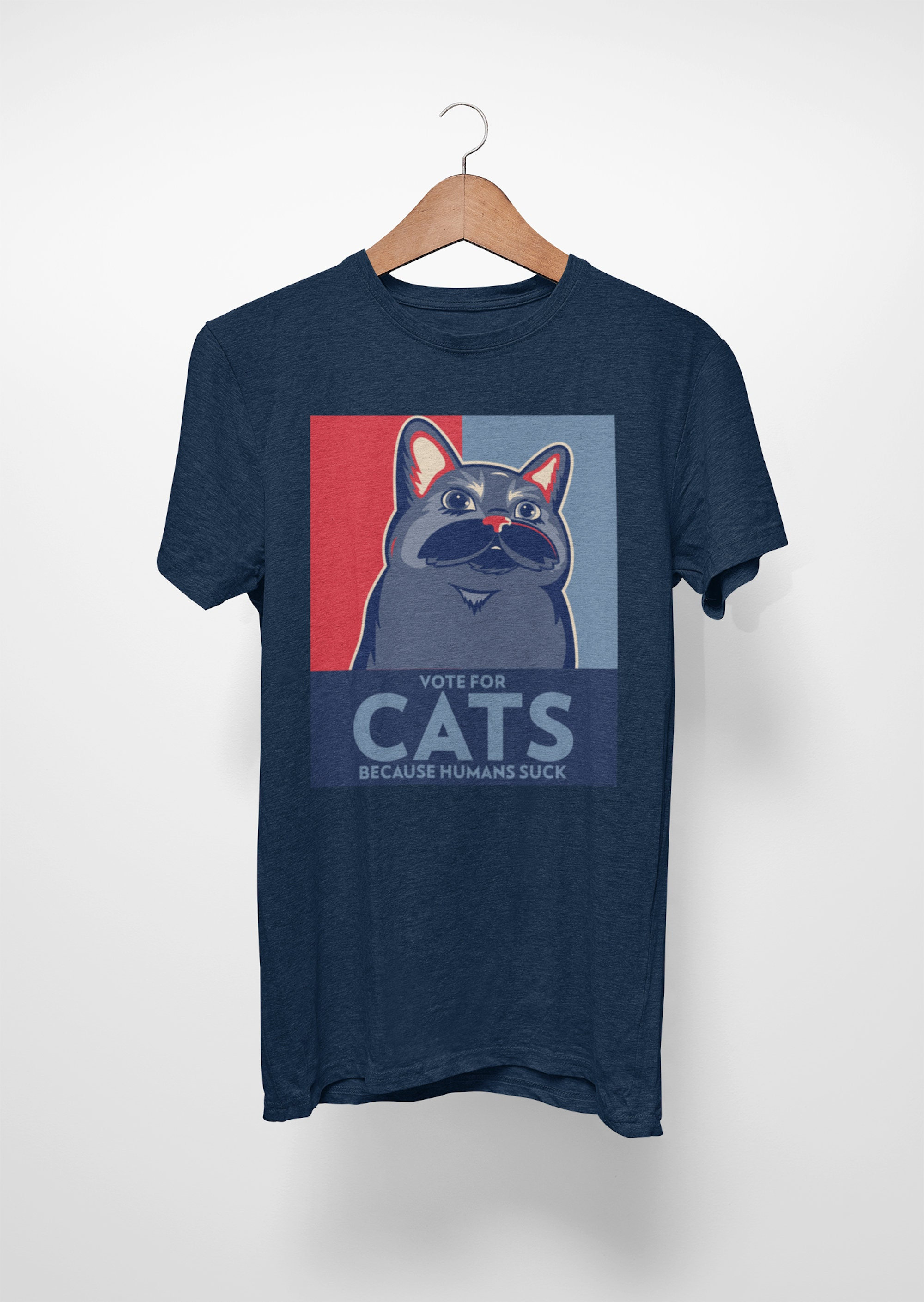 Vote For Cats Because Humans Suck Graphic Tee