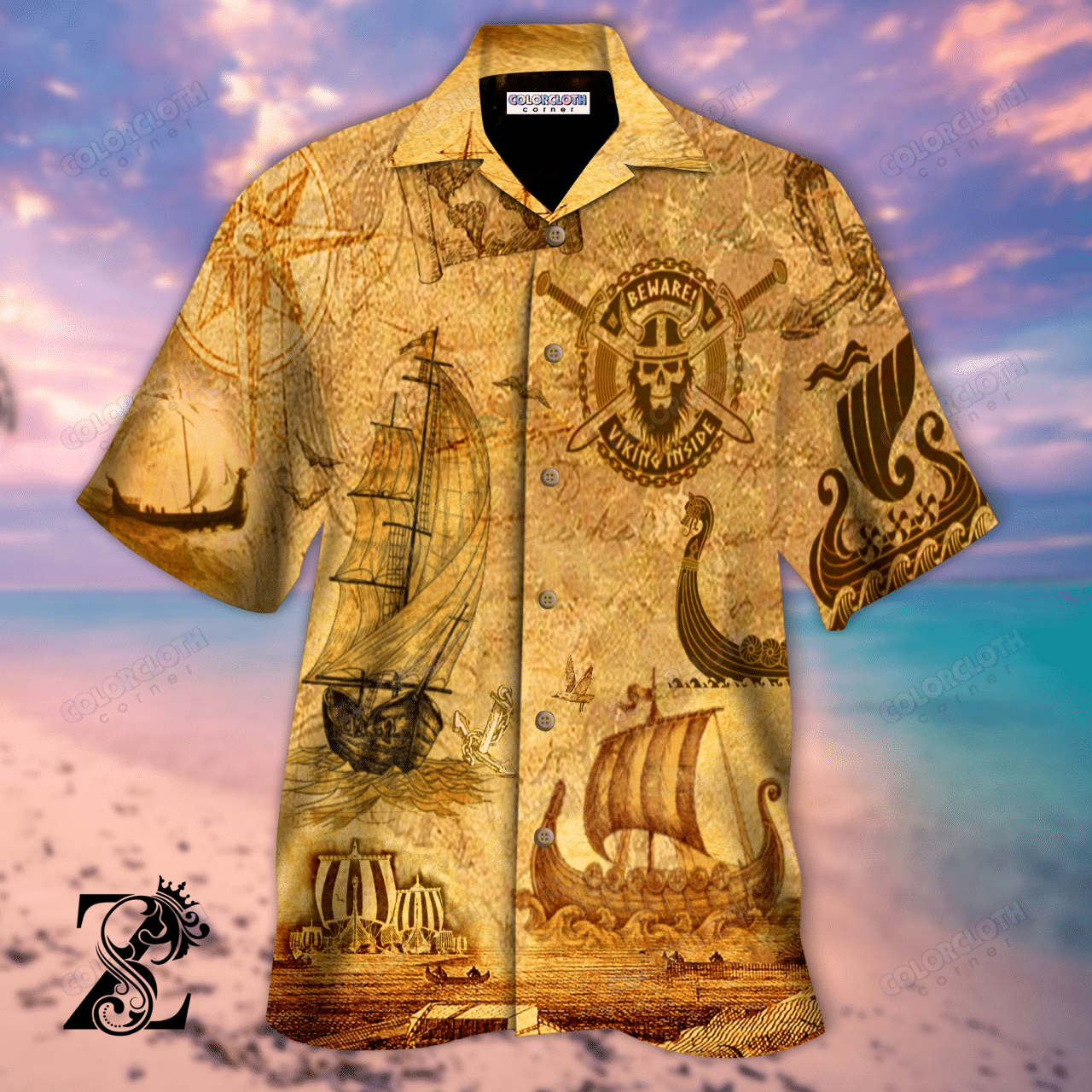 Vintage Sailing Boat Viking Ships Hawaiian Shirt Tv213015