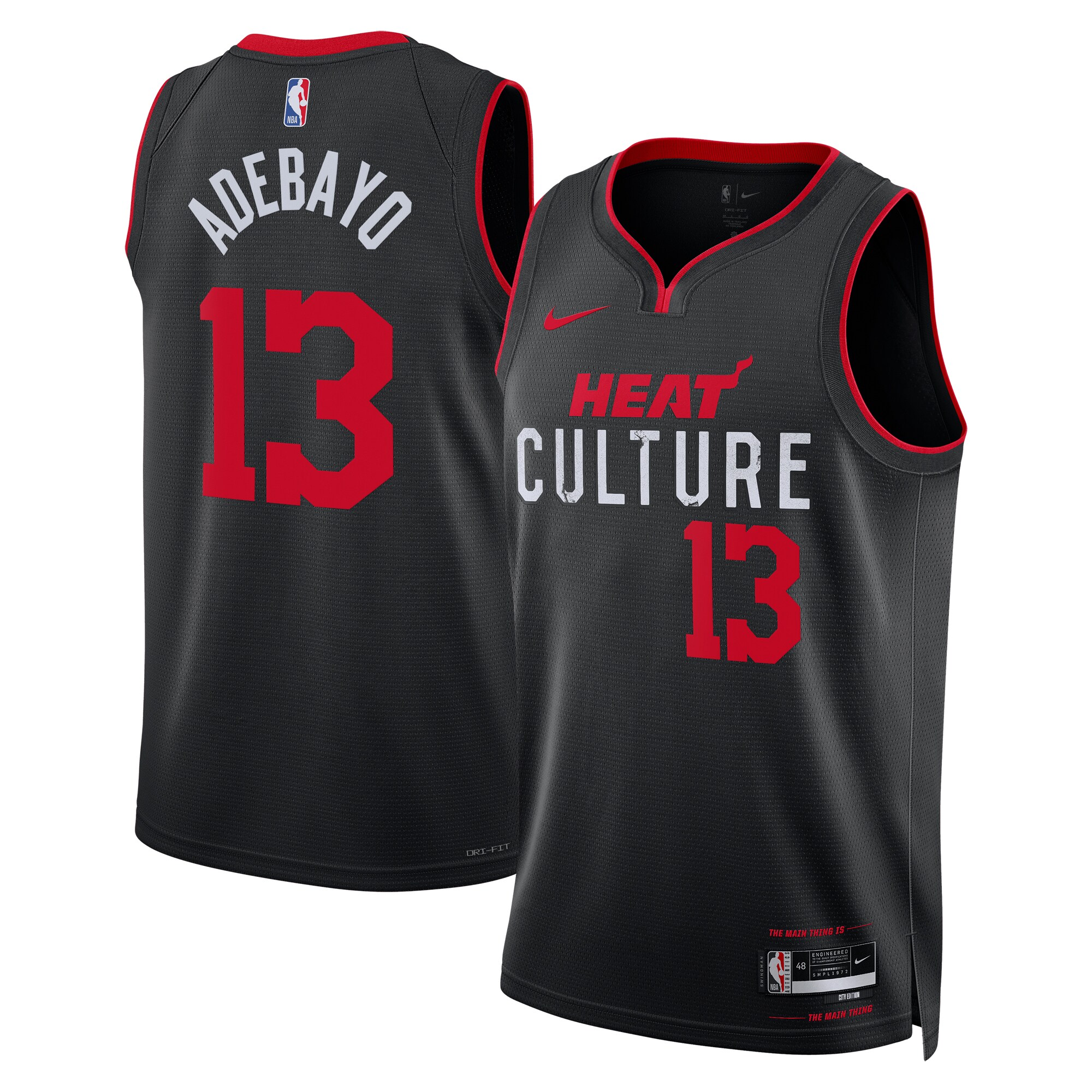 Miami Heat City Edition Swingman Jersey 23 – Black – Bam Adebayo – Unisex