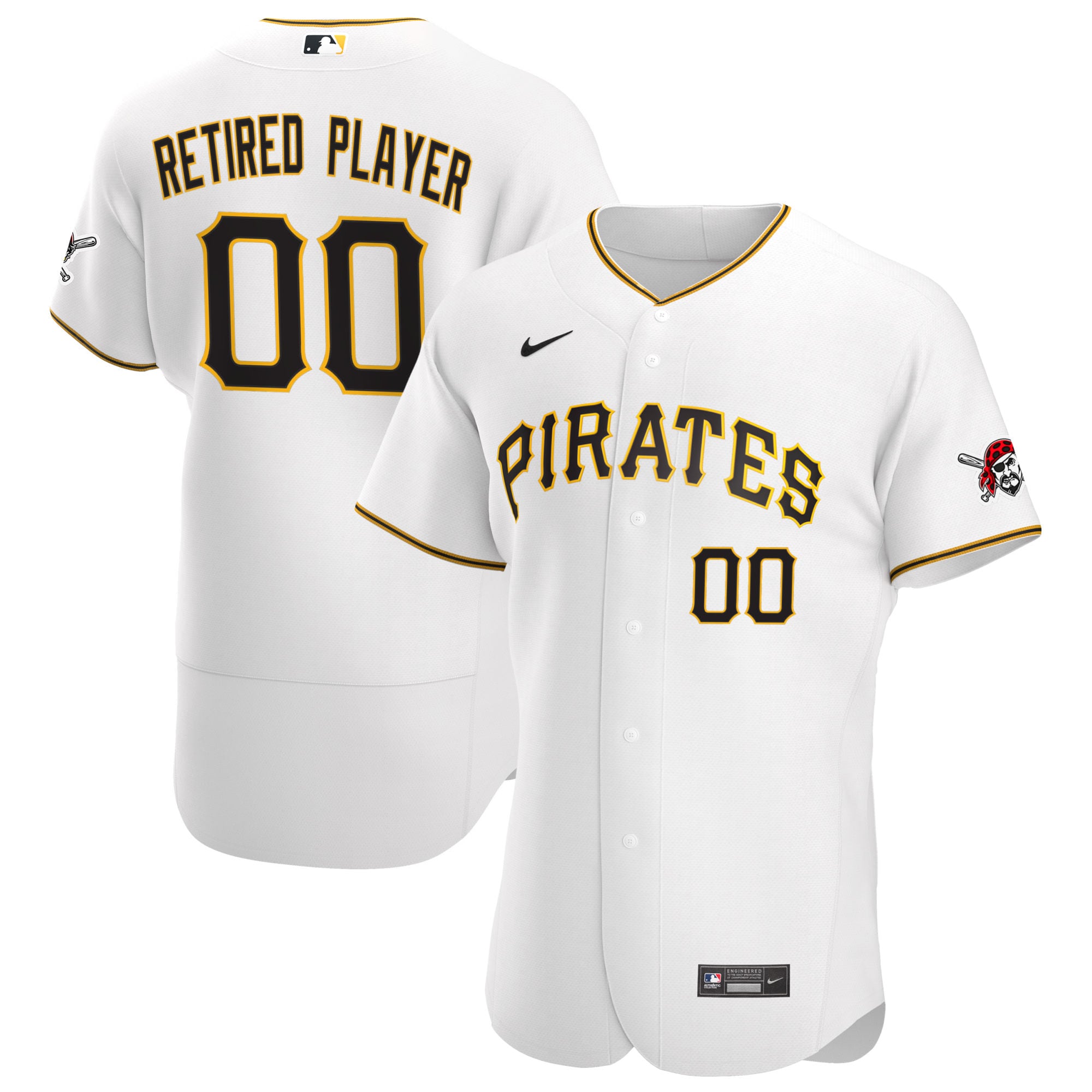 Pittsburgh Pirates Home Pick-A-Player Retired Roster Authentic Jersey – White