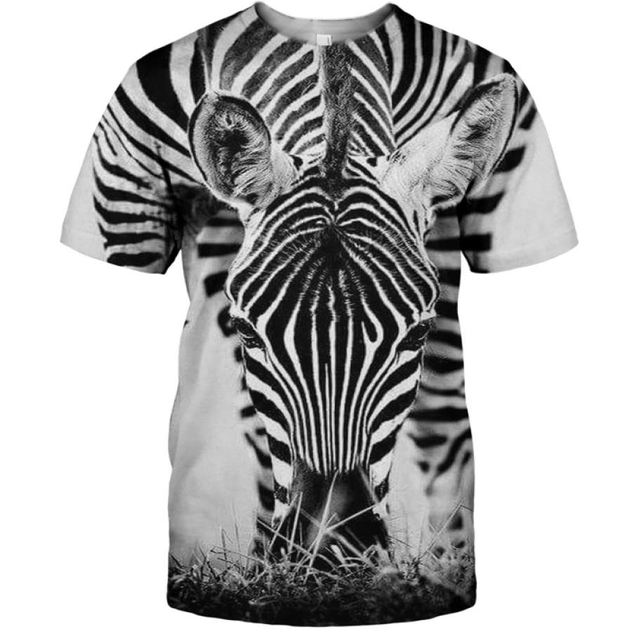 3D All Over Print Zebra Face Shirt