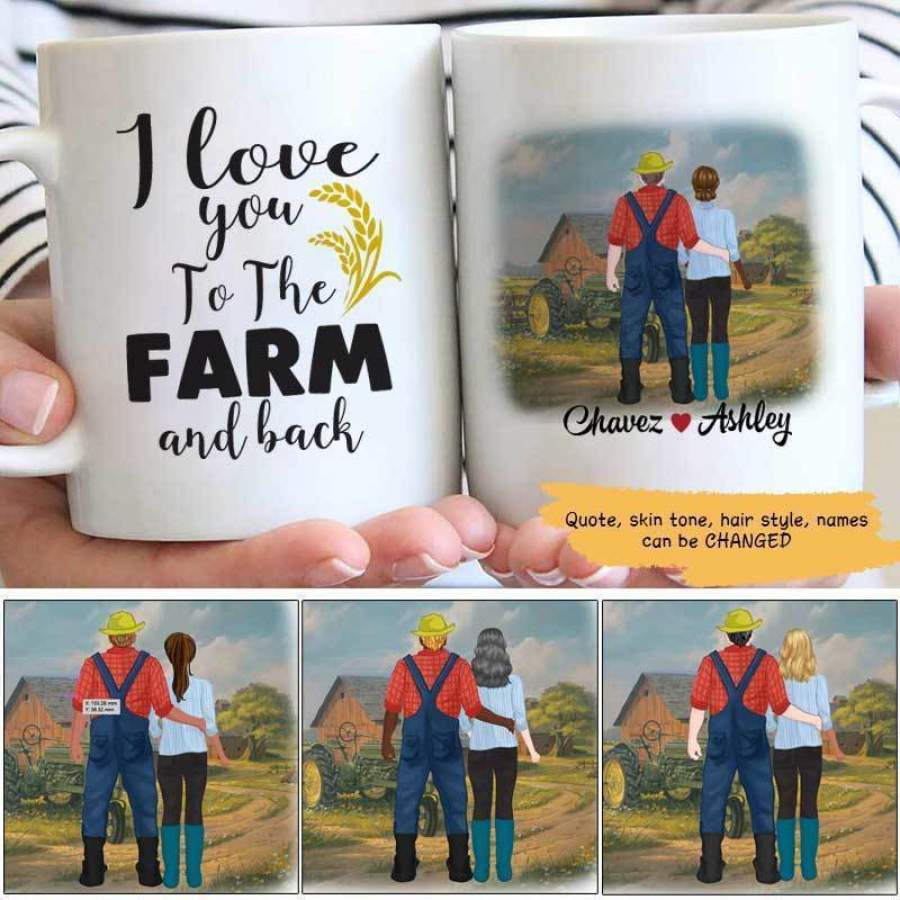 Love You To The Farm And Back Personalized Mug