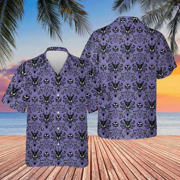 Haunted Mansion Halloween Purple Hawaii Shirt Ha91819