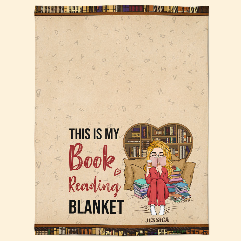 This Is My Book Reading Blanket – Personalized Blanket