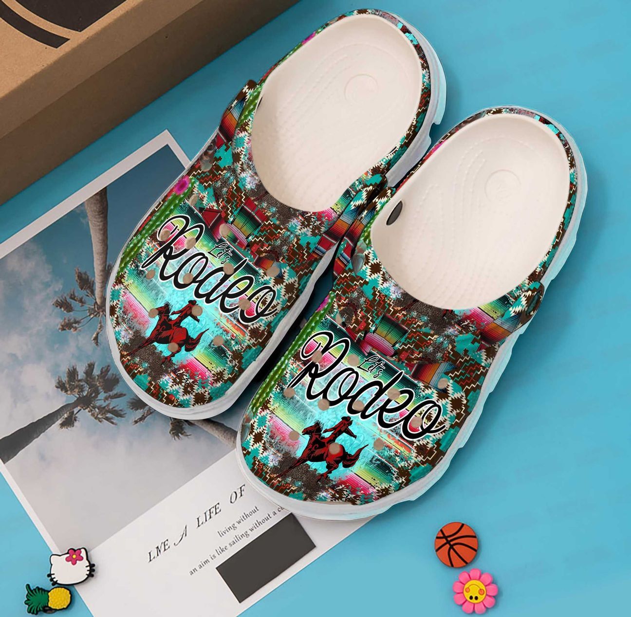 Barrel Racing Personalized Clog, Custom Name, Text, Color, Number Fashion Style For Women, Men, Kid, Print 3D Let’S Rodeo