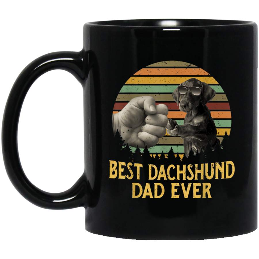 Best Dachshund Dad Ever Dog Love Retro Vintage Mug