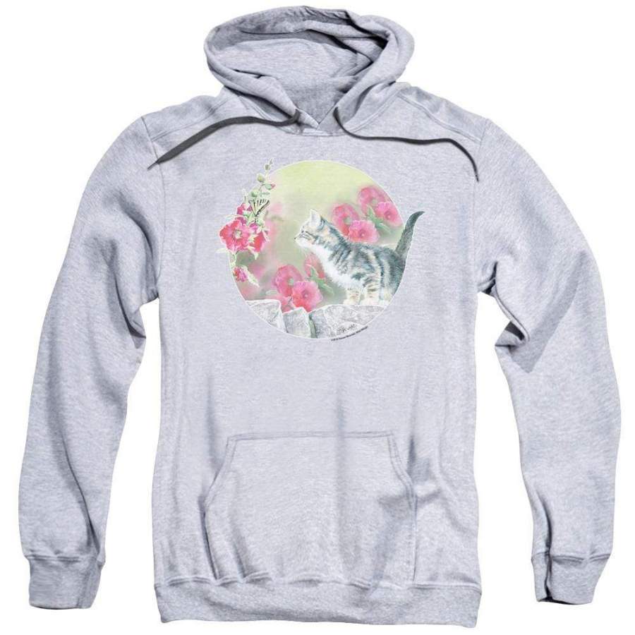 Wild Wings Kitten Flowers Pullover Hoodie