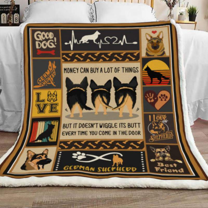 German Shepherd Dog Sherpa Blanket JR2102 67O50