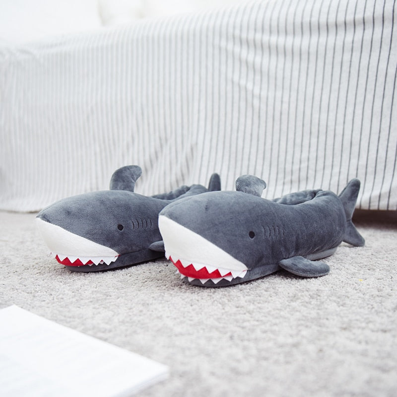 Shark Ultra Soft Plush Home Slippers Unisex Shoes