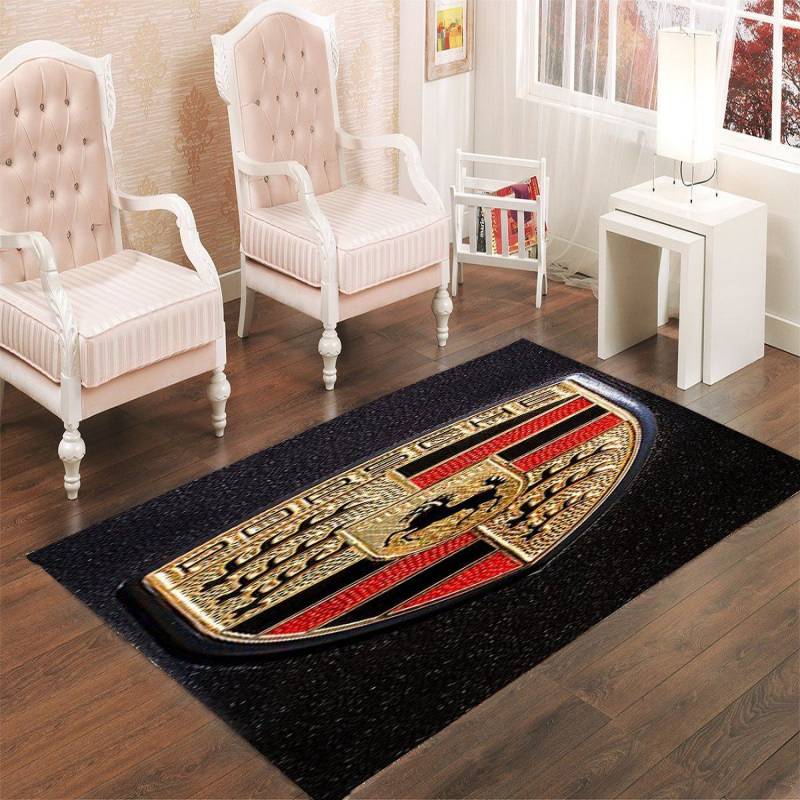 PORSCHE EMBLEM-211C LIVING ROOM CARPET RUGS