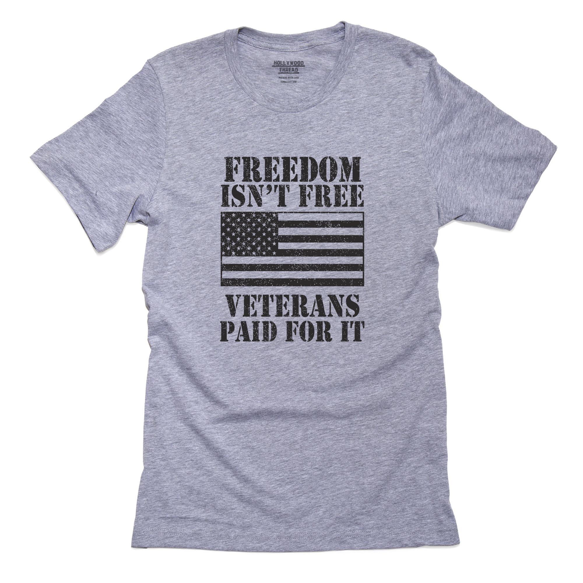 Freedom Isn’t Free Military Veterans Paid For It T-Shirt, Framed Print, Pillow, Golf Towel