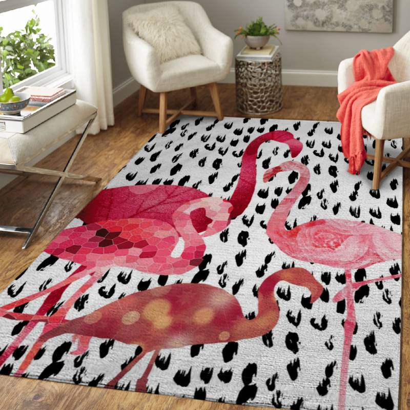 hot pink abstract flamingo – Animals Area Rug Carpet