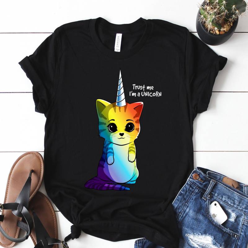 Crushtee Caticorn Cat Unicorn Shirt Cat Shirt Unicorn Gifts Unicorns Rainbow Unicorn Unicorn Tee Kitten Shirt Tank Top Hoodie Long Sleeve Hoodie