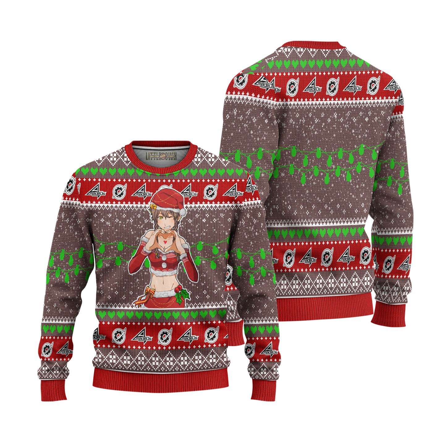 Suzuha Amane Anime Ugly Christmas Sweater Custom Steins Gate Xmas Gift