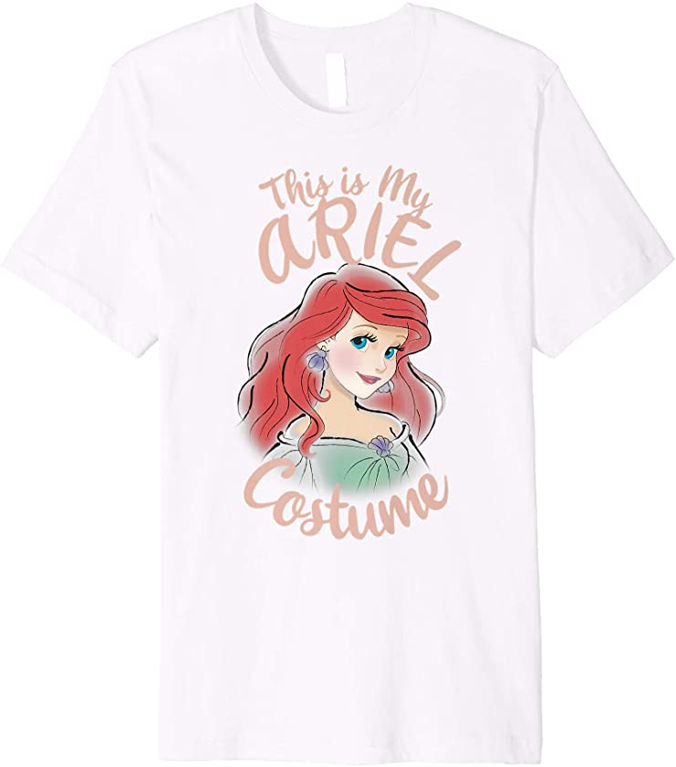 The Little Mermaid Ariel This Is My Costume Halloween Premium T-Shirt