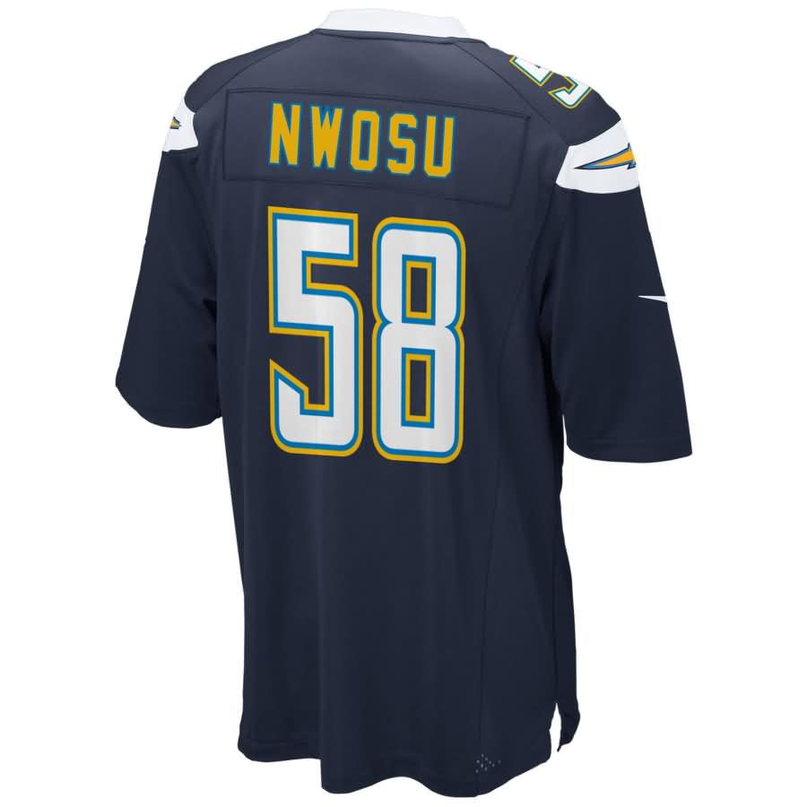 Uchenna Nwosu Los Angeles Chargers 2018 NFL Draft Pick Game Jersey – Navy