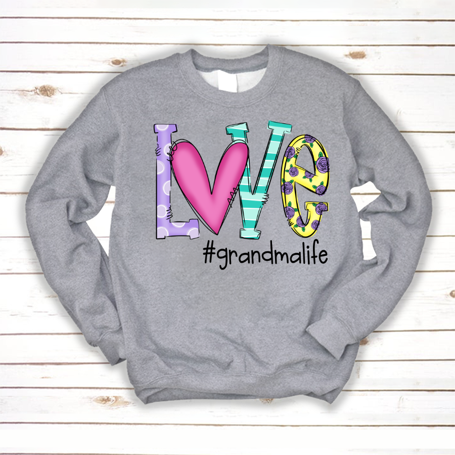 Love Grandma Flower Sweatshirt