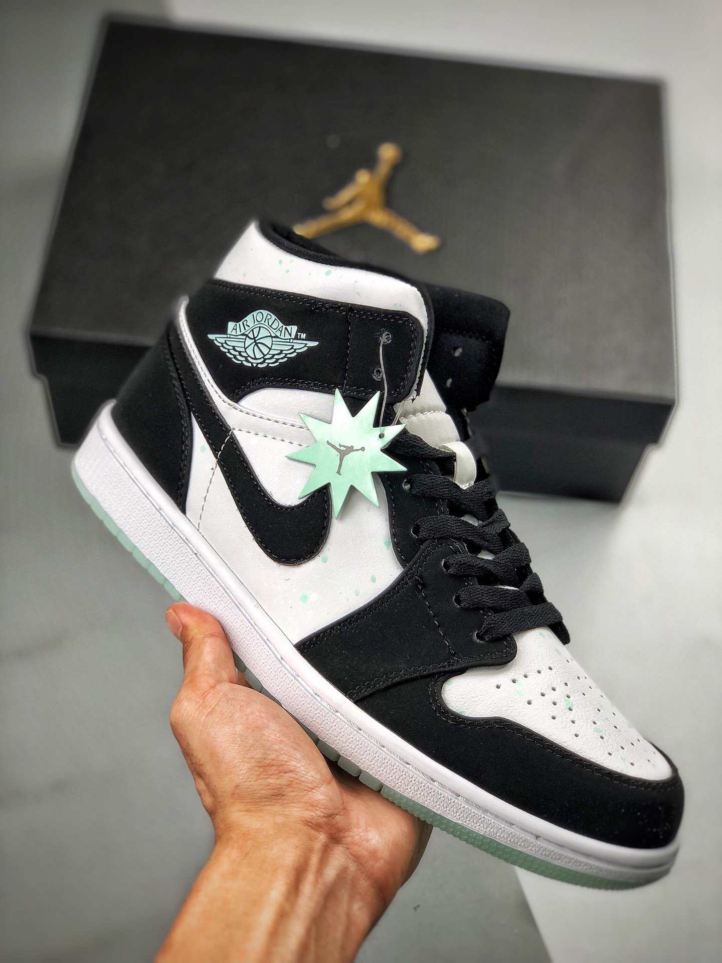 JD 1 Mid SE Panda WhiteBlack-Teal Tint 5341617