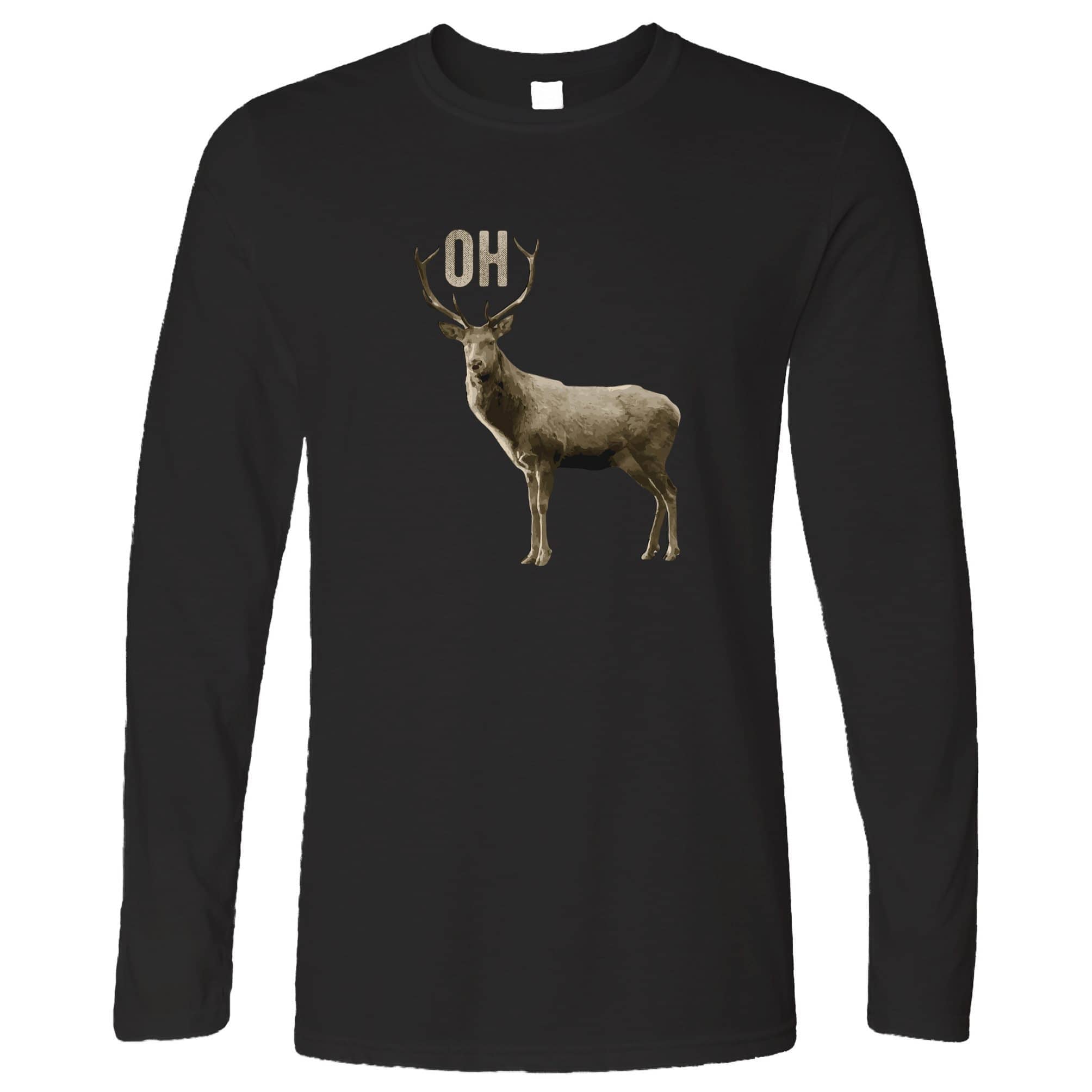 Buck Doe Long Sleeve Funny Oh Deer Pun Slogan T-Shirt