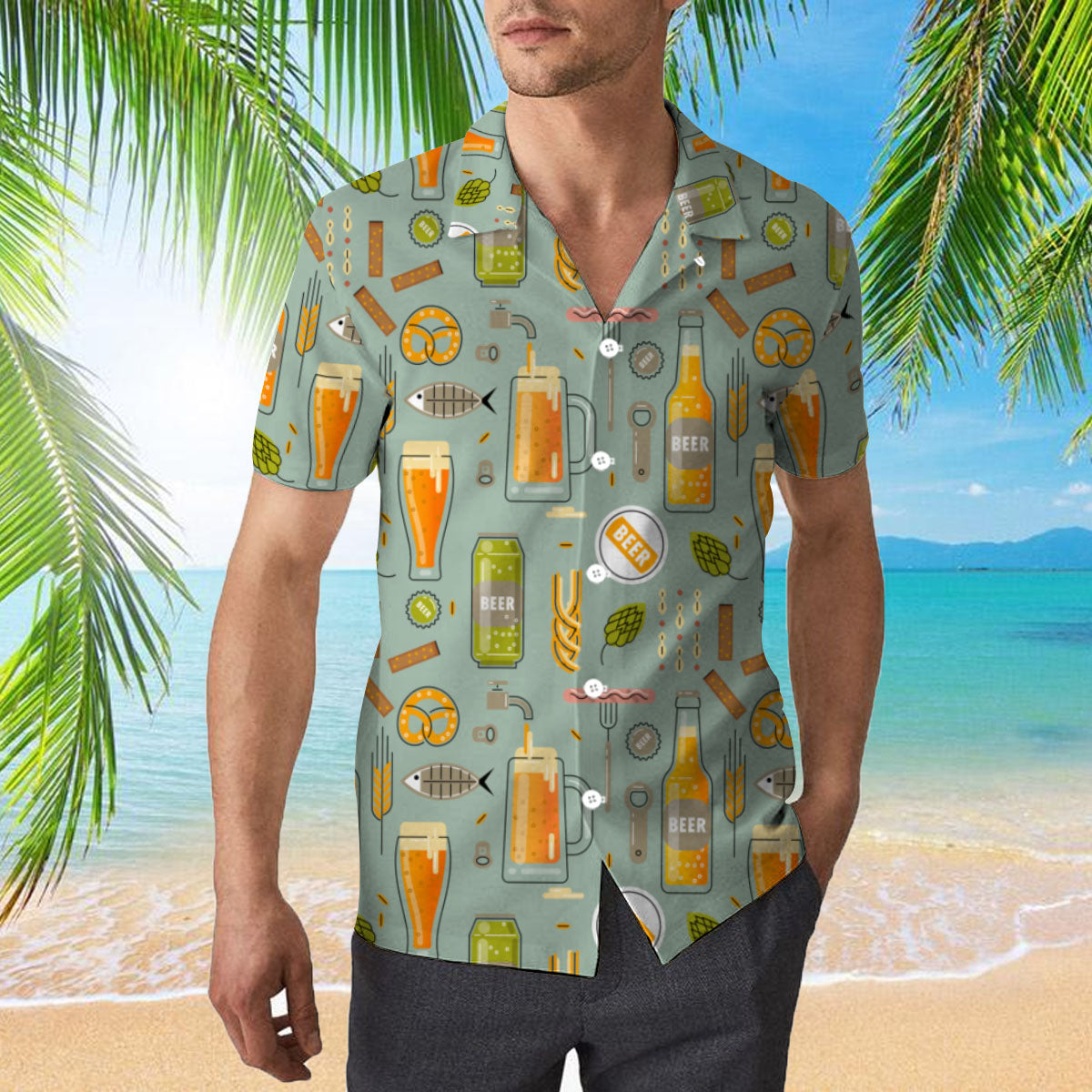 Happy Beer Hawaiian Shirt- For Men And Women - Merchcustom Trending